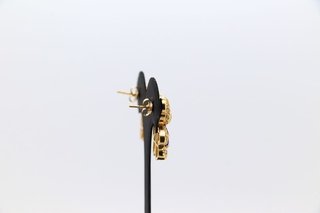 PENDIENTES OSO CON CIRCONITAS AZUL