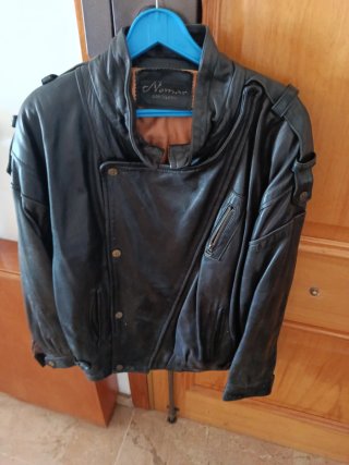 Cazadora Piel Auténtica 90s Negra