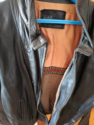 Cazadora Piel Auténtica 90s Negra