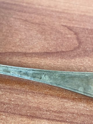 Cucchiaino antico metallo argentato Silver plated