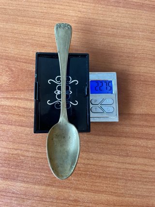 Cucchiaino antico metallo argentato Silver plated