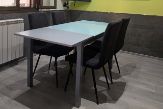Mesa Comedor Cristal 170x80 Abierta
