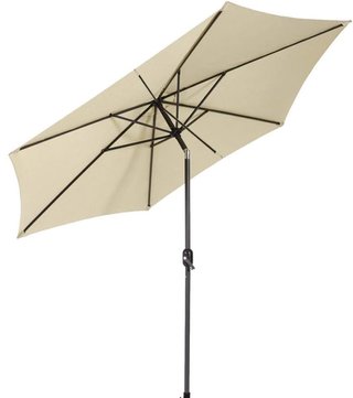 Sombrilla Beige 270cm Apertura Fácil Exterior