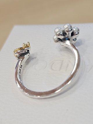 Anillo Pandora Los Bridgerton Abeja y Flor 54+caja