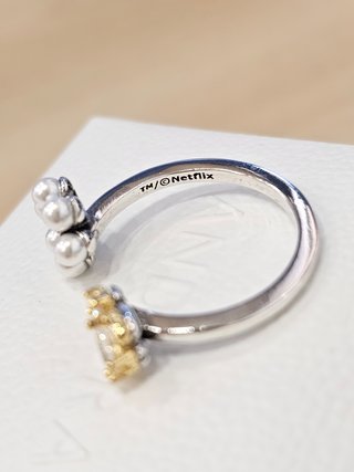 Anillo Pandora Los Bridgerton Abeja y Flor 54+caja