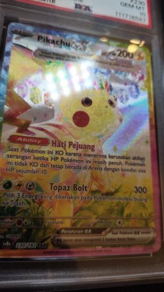 Pikachu ex SAR PSA 10 Kilat Rasi