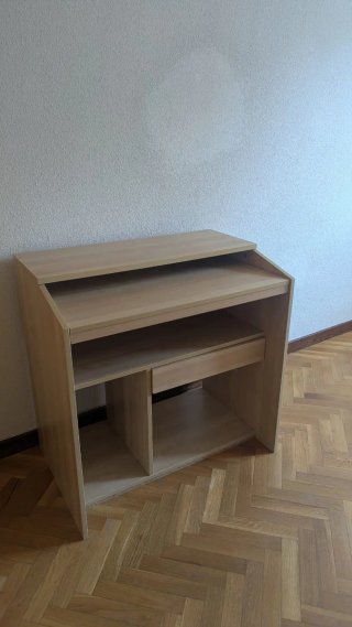 Escritorio madera plegable beige