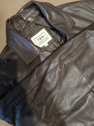 Chaqueta de piel F&Co marrón Talla XL