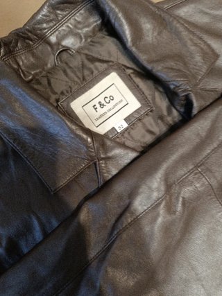 Chaqueta de piel F&Co marrón Talla XL