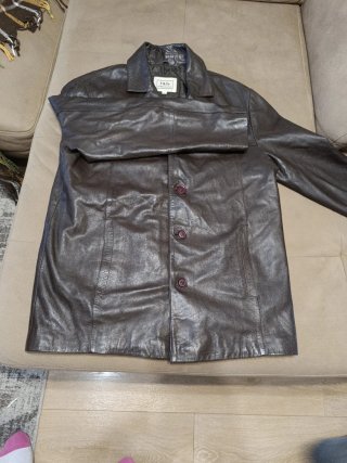 Chaqueta de piel F&Co marrón Talla XL