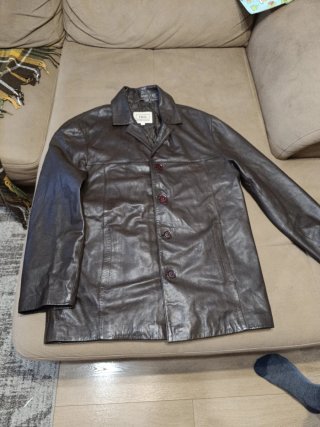 Chaqueta de piel F&Co marrón Talla XL