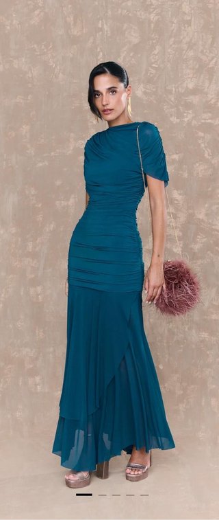 Vestido largo evento azul