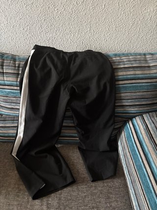 Pantalón Bershka Talla 34 Negro Raya Blanca