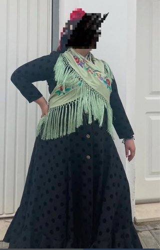 Traje de gitana rojo y blanco