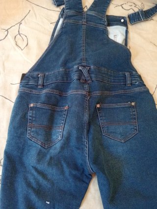Peto o mono tejano azul mujer