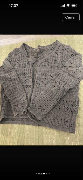 Chaqueta torera de algodón gris