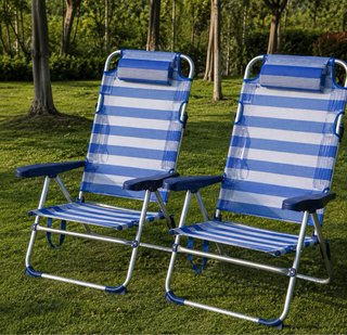 2 Sillas Playa Plegables Multiusos