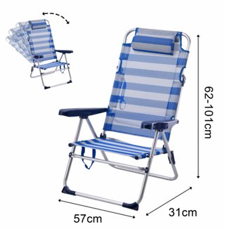 2 Sillas Playa Plegables Multiusos