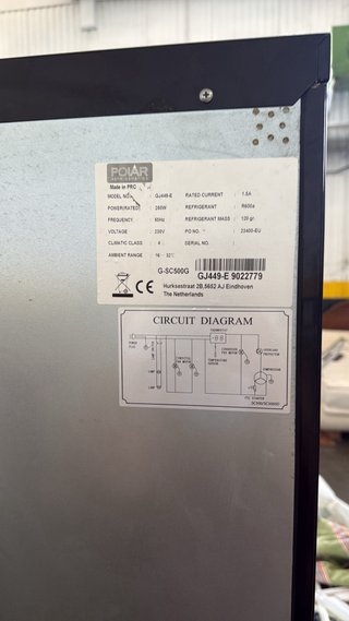 Vitrina Frigorífica Polar Doble Puerta