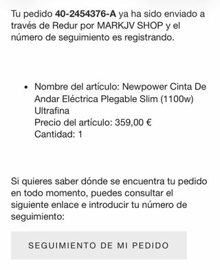Cinta de Andar Eléctrica Plegable Slim