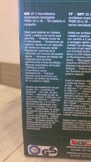 Atornillador Taladradora Parkside 20V