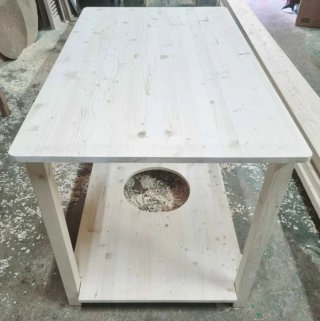 Mesa camilla rectangular maciza