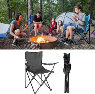 Pack de 2 Sillas Plegables Grises con Portavasos