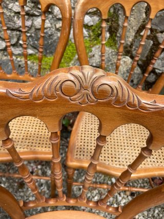 Sillas estilo Napoleón (madera y ratán)