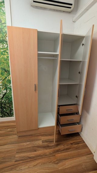 Armario 3 puertas juvenil 120x183x50,5