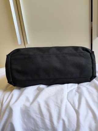 Borsa Prada nera logo jacquard canapa