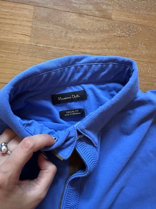 Polo Massimo Dutti Azul Talla XL