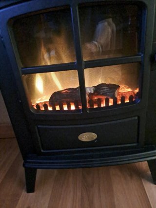 Estufa eléctrica chimenea negra