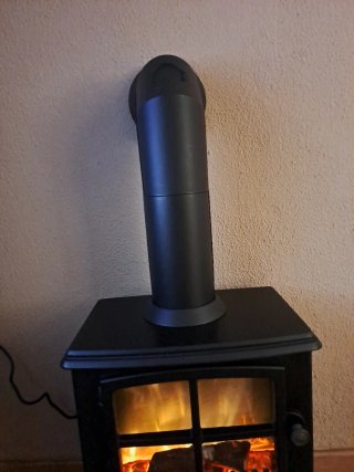 Estufa eléctrica chimenea negra