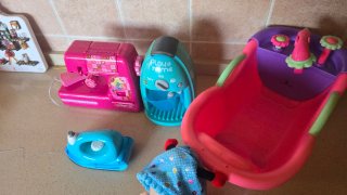 Lote Juguete: Máquina Coser, Plancha, Bañera,cafet