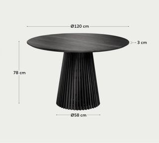 Mesa redonda Kave Home madera maciza