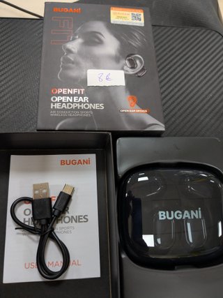 Auriculares Bugani Openfit Negro/Plata