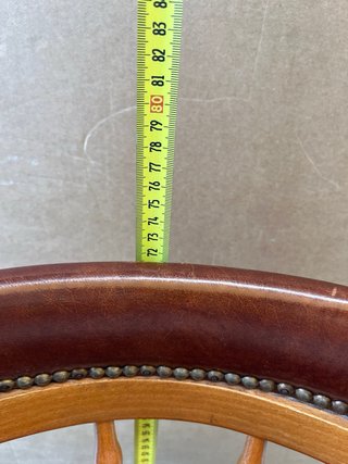 Sedia Mocholi Vintage in Pelle e Legno