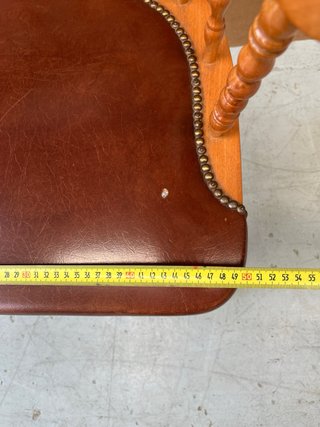 Sedia Mocholi Vintage in Pelle e Legno