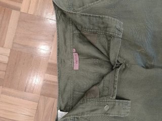 Pantalón lino Trucco Mujer T.40 Verde Oliva