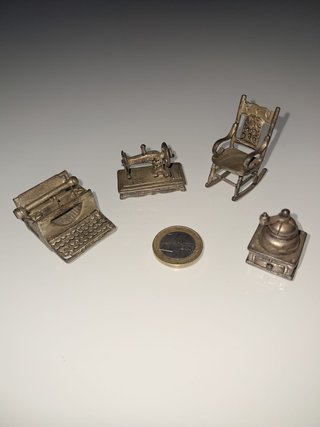 Lote 7 Miniaturas Metal Vintage - Años 80', Pátina