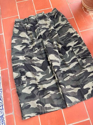 Pantalón Cargo Camuflaje Y2k Shorts Militares