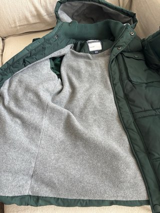 Cazadora invierno niño verde botella. Talla 13/14