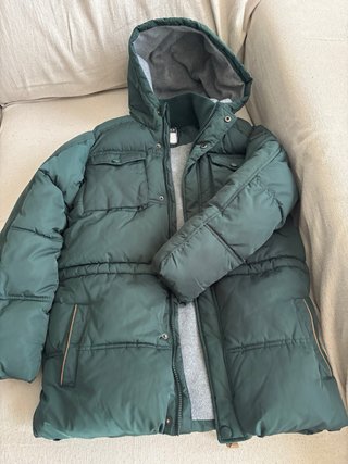 Cazadora invierno niño verde botella. Talla 13/14