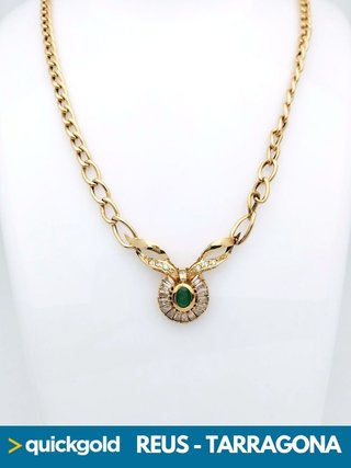 035-02-00409 GARGANTILLA ORO 18K CIRCONITAS 50CM