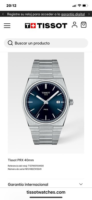 Tissot PRX Reloj Azul y Plateado