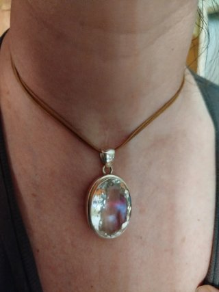 Colgante Plata Indra Joyería cuarzo y halino.