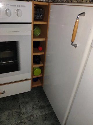 Muebles de cocina madera y cristal