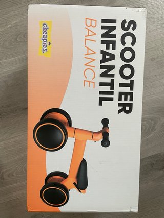 Bicicleta infantil 4 ruedas naranja