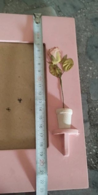 Marco de fotos con rosa de Estilo Coquette