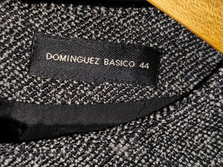 Vestido Lana Espiga Gris Adolfo Dominguez Midi